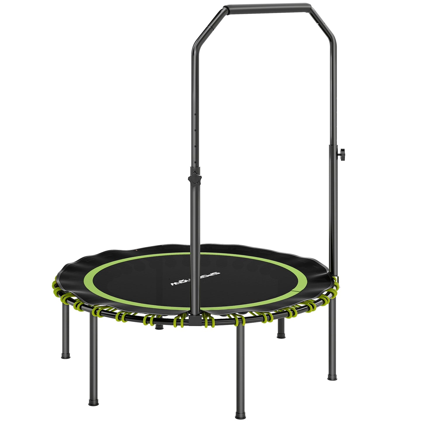 SPORTNOW 40" Foldable Fitness Trampoline Rebounder with Handle, Green -