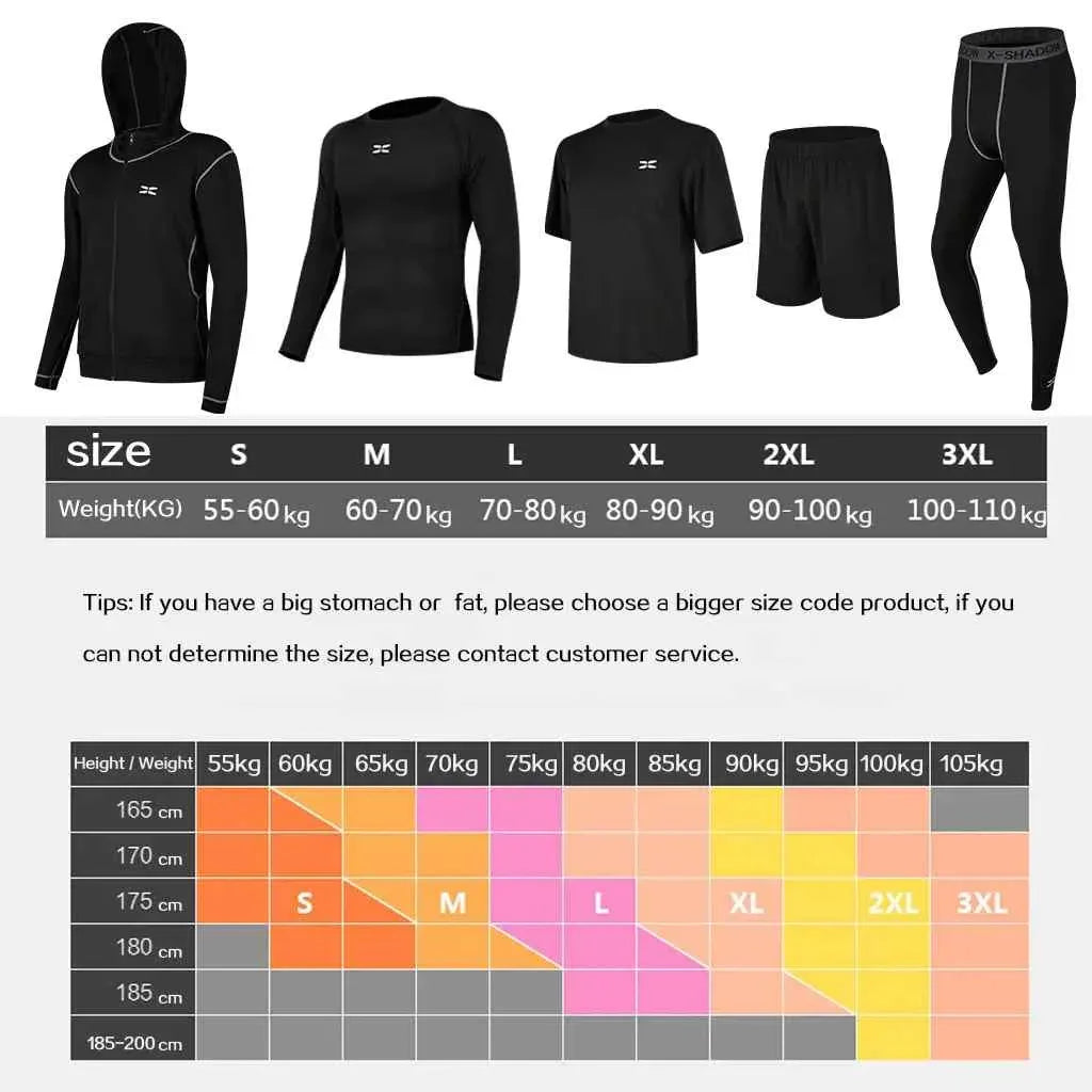 Men Gym Fitness Compression Suit for Running, Jogging, and Workout Sports Wear - roesports