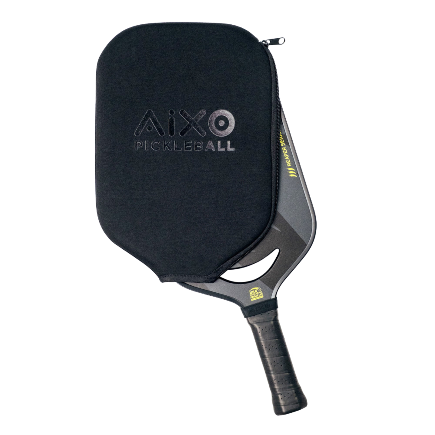 Aixo P14C Reaper Series Insane Bolt 18k Raw Carbon Pickleball Paddle - Roesports