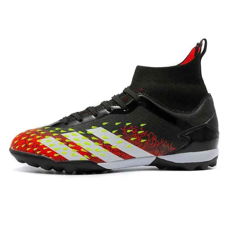 High Ankle Turf Football Boots for Men - Affordable Indoor Soccer Shoes with Rubber Sole - roesports