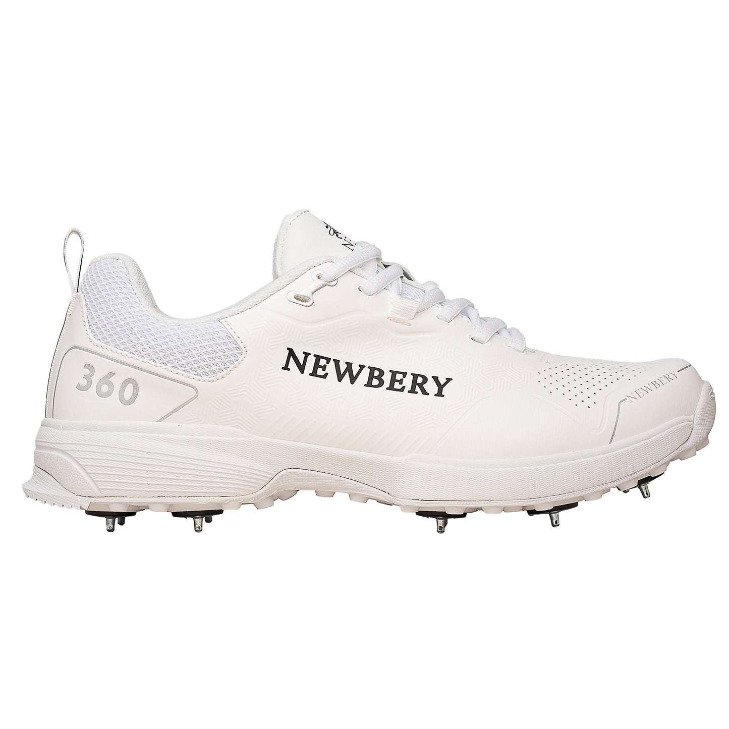 Newbery 360 Cricket Shoe Full White Spikes for Ultimate Performance - roesports