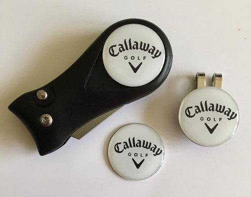 Switchblade Golf Divot Tool with Magnetic Hat Clip and Callaway Markers - roesports