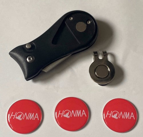 10 Sets Of Honma Golf  Pitchfork Magnetic Hat Clip With 3 Honma Marker - Roesports
