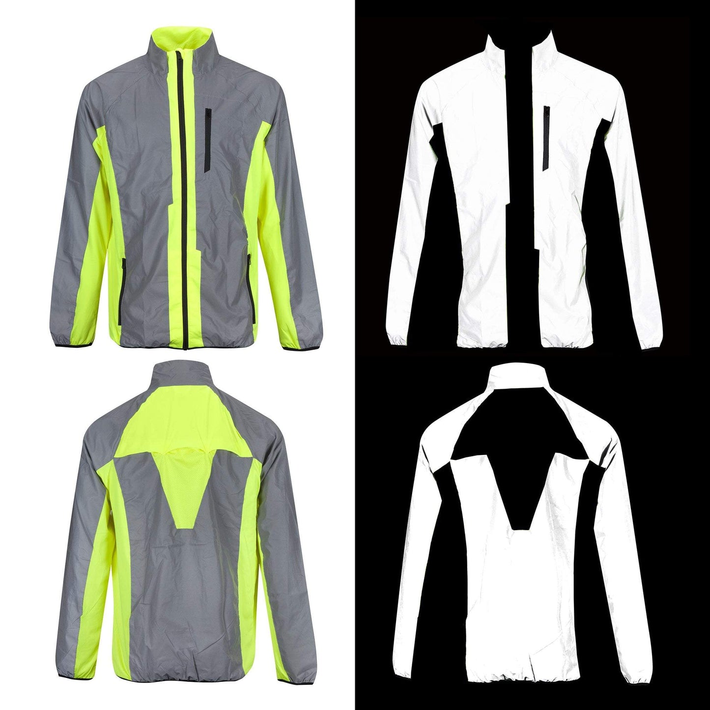 Hi Vis Reflective Running and Cycling Jacket | Reflective and Yellow - Roesports