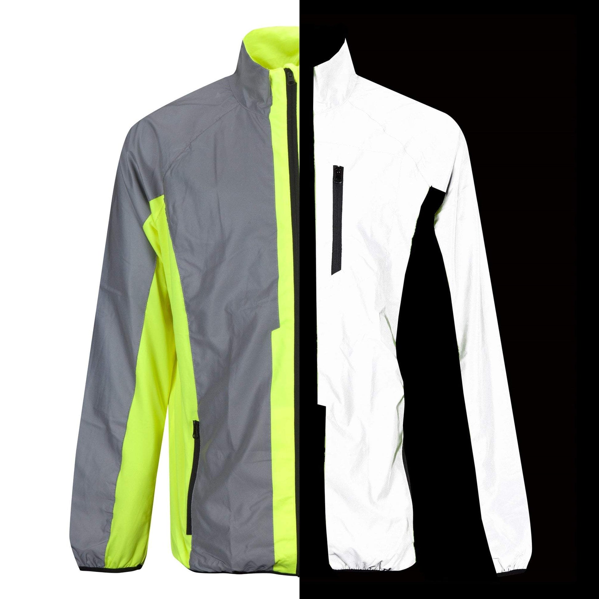 Hi Vis Reflective Running and Cycling Jacket | Reflective and Yellow - Roesports