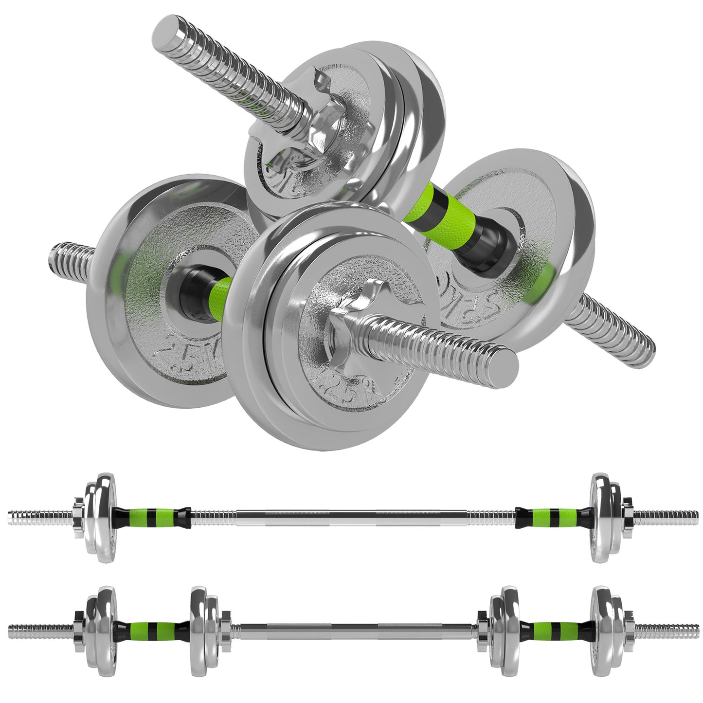 SPORTNOW 20kg 2-in-1 Adjustable Weights Dumbbells Set for Home Gym - Roesports
