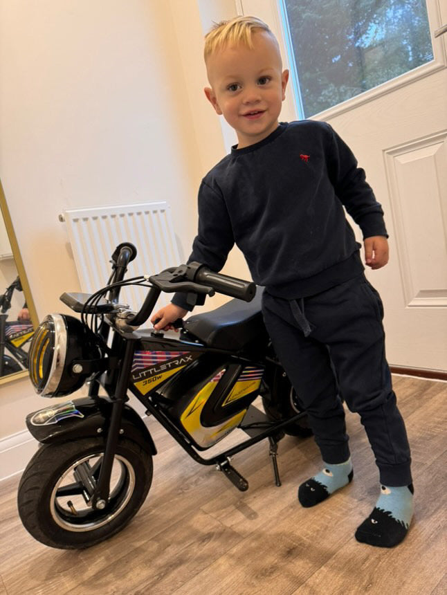 Littletrax 350W Kids Electric Bike for Ages 3 to 12 - Ride-On Motorbike - roesports