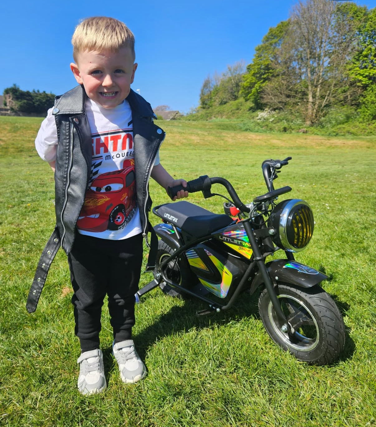 Littletrax 350W Kids Electric Bike for Ages 3 to 12 - Ride-On Motorbike - roesports