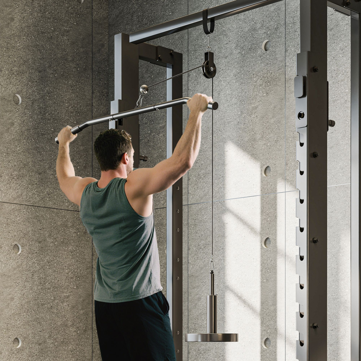 Weight Cable Pulley System for Home Gym with Universal Loading Pin - Roesports