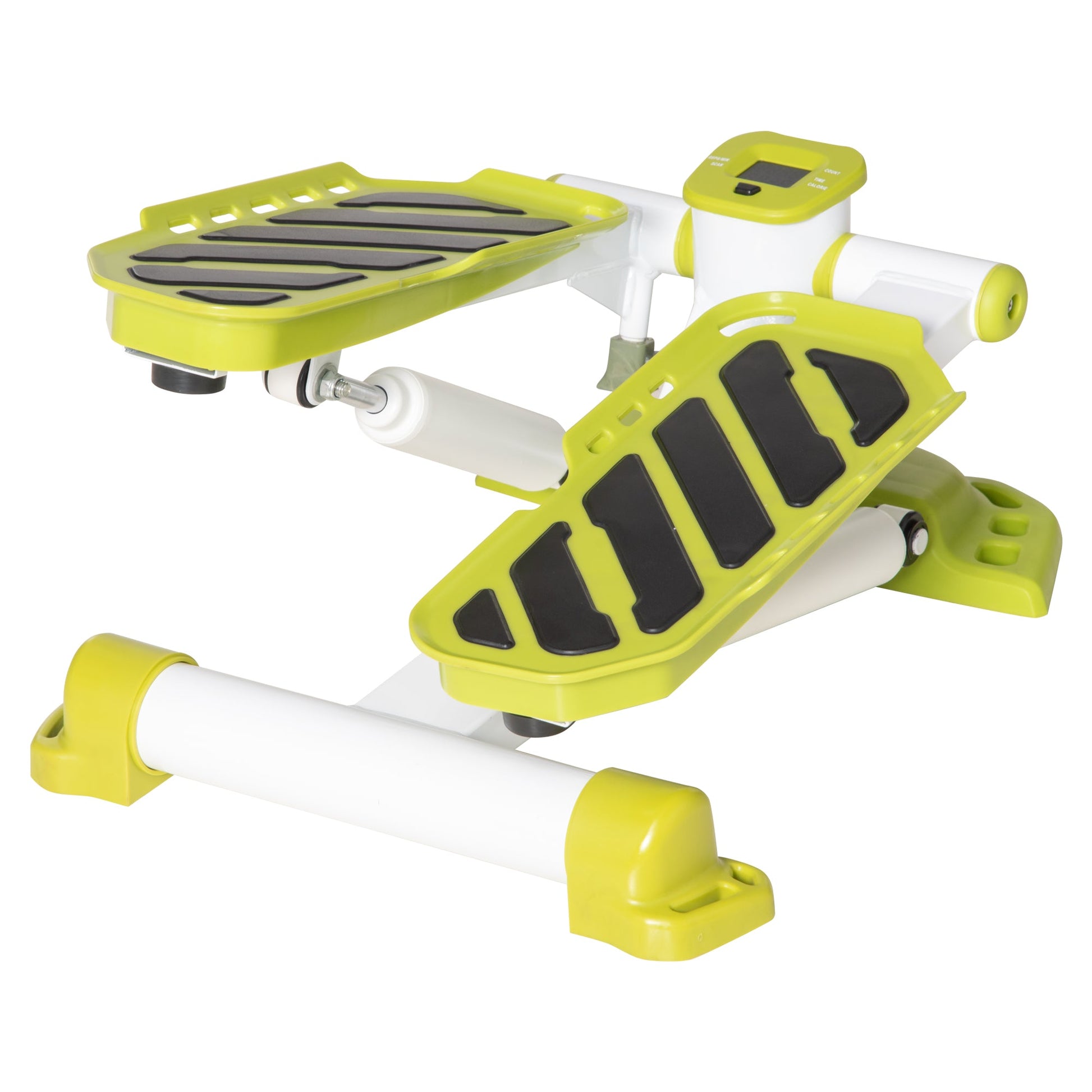 HOMCOM Portable Mini Stepper, Cardio Exercise Fitness Machine with LCD Display Monitor, Anti-skid Foot Pedals for Home Gym Office, Yellow -