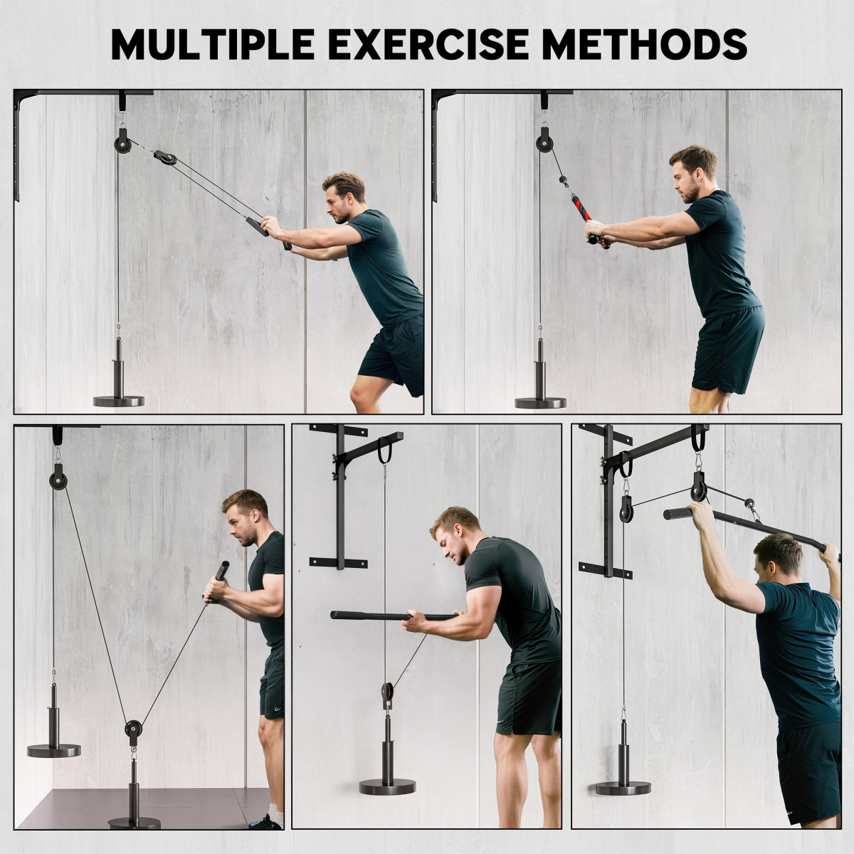 Weight Cable Pulley System for Home Gym with Universal Loading Pin - Roesports