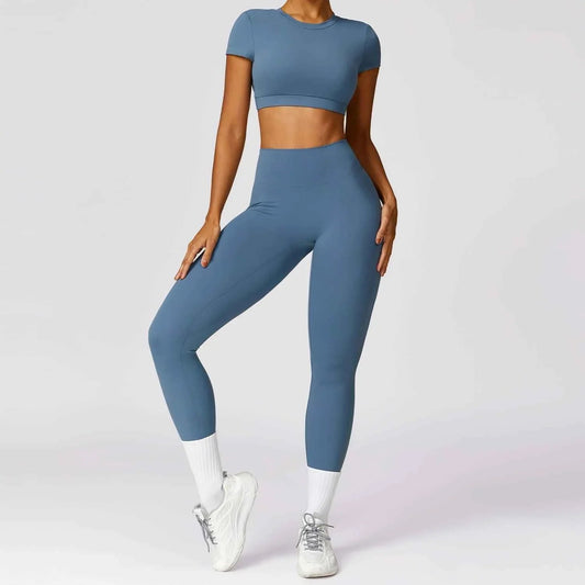 Women's Quick-Drying Workout Clothes - Brushed Back Skinny Running Sports Outerwear Suit roesports