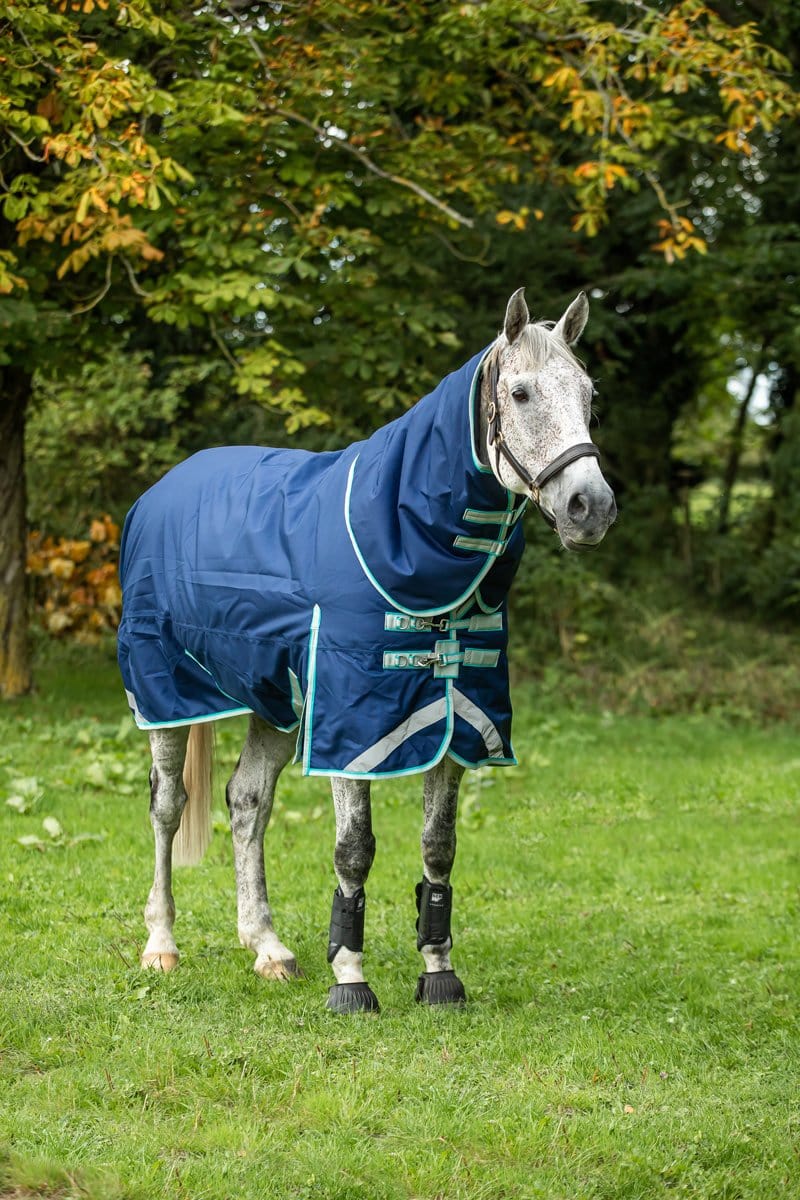 100g Detachable Neck Turnout Rug - Navy for Ultimate Comfort and Protection - roesports