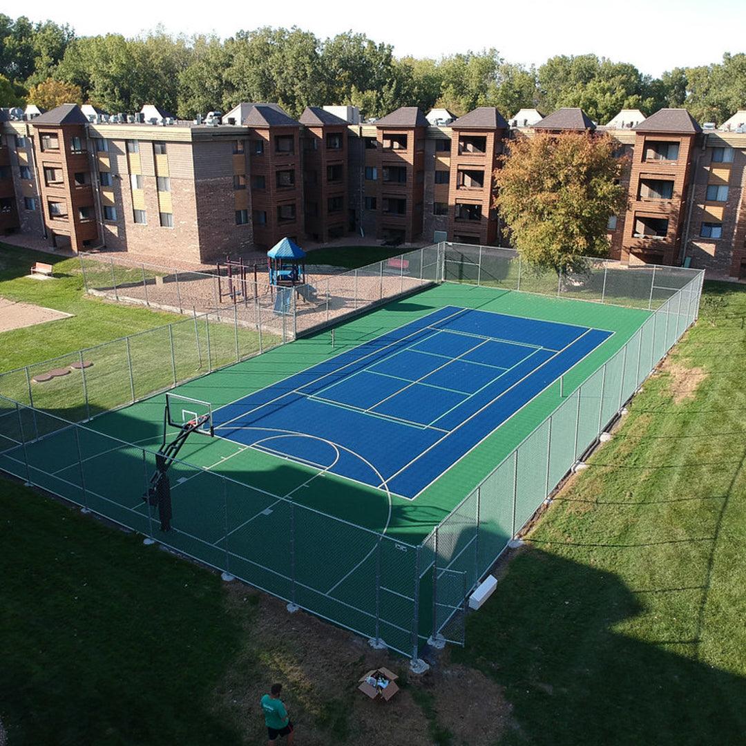 Tennis Court System for Singles with Court Markings Included - roesports