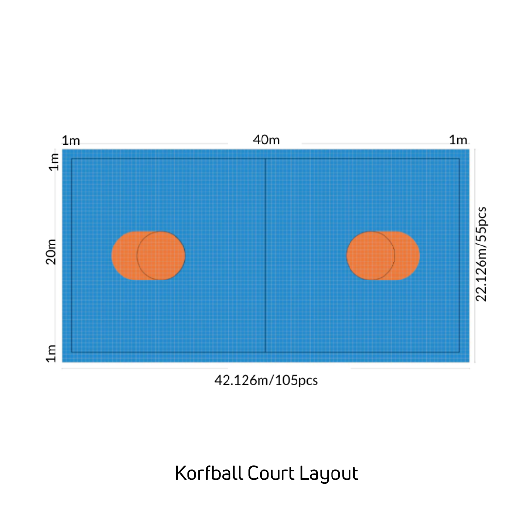 Full Size Korfball Court with Professional Markings - roesports
