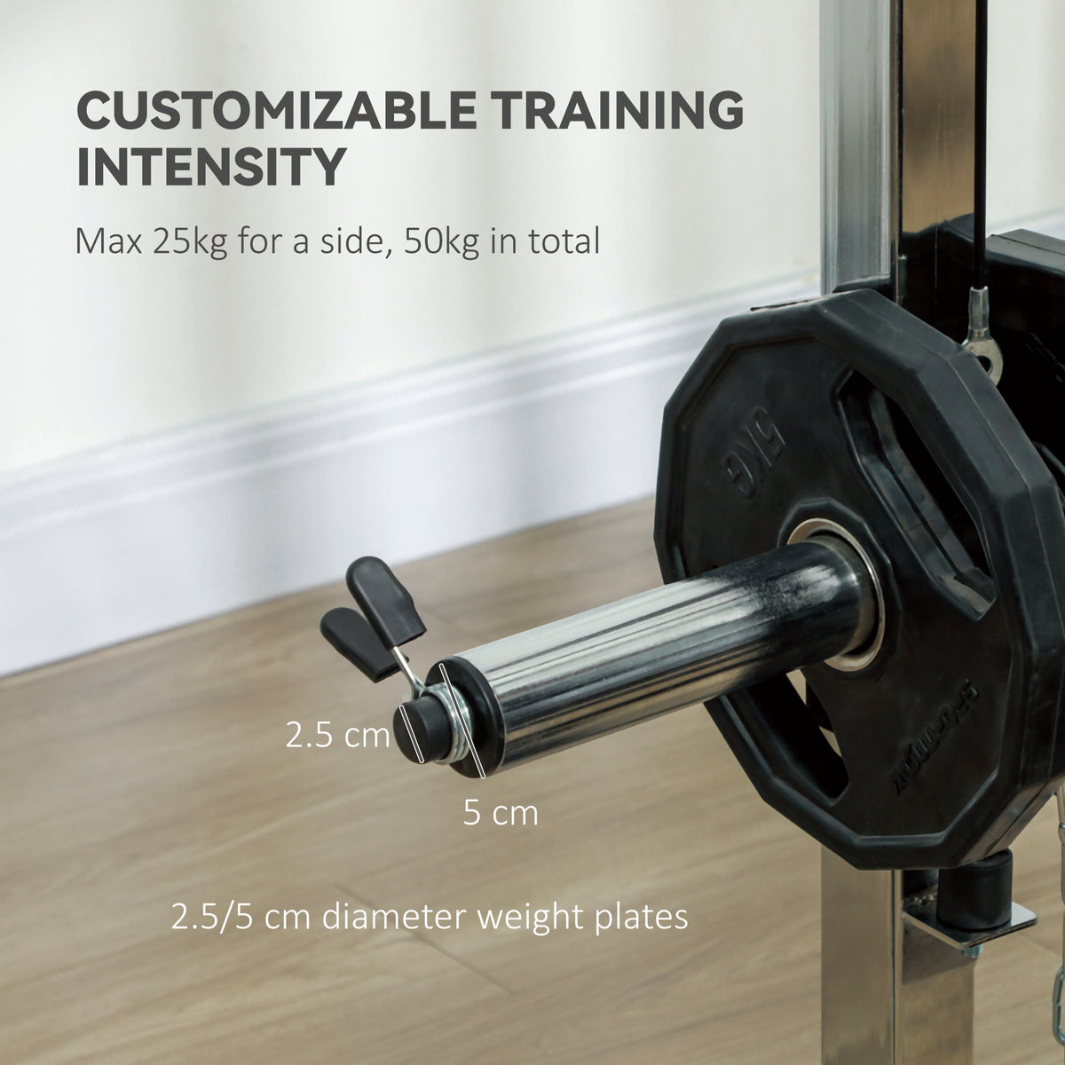 SPORTNOW Multi-Gym Smith Machine Power Cage for Home Gym Weight Lifting - Roesports