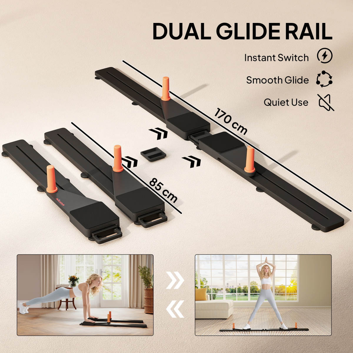 SPORTNOW Push Up Board Set of 2, Portable Press Up Board for Home Gym - Roesports