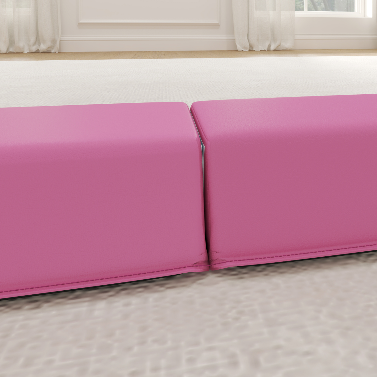 SPORTNOW 7.7FT Folding Gymnastics Balance Beam with Anti-Slip Base, Pink - Roesports