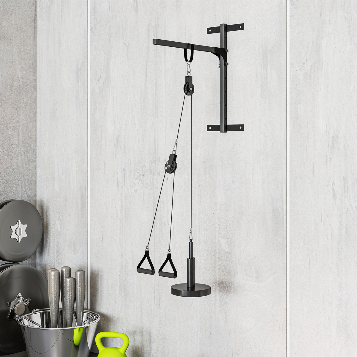 Weight Cable Pulley System for Home Gym with Universal Loading Pin - Roesports