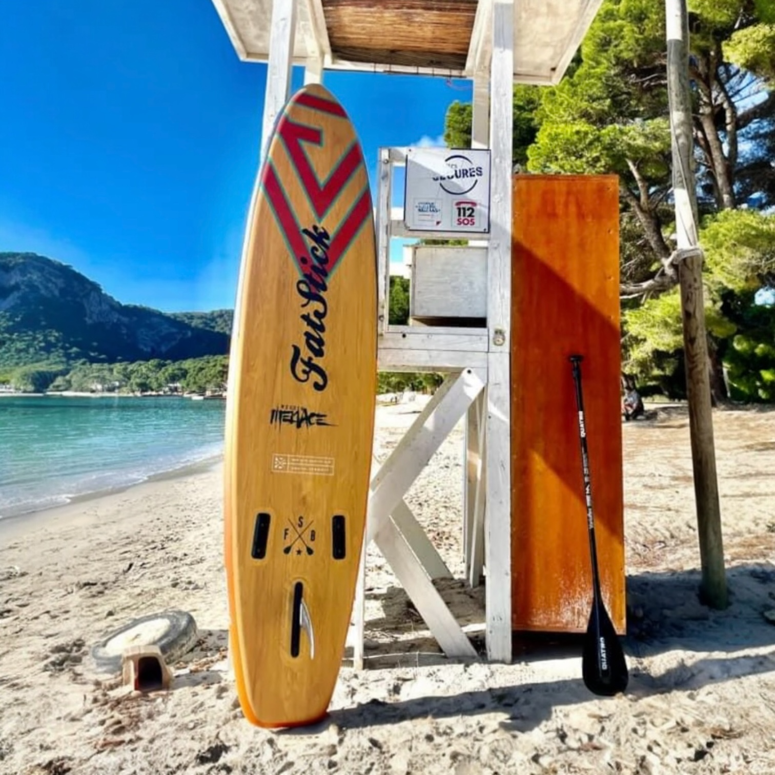 Wooden Menace 11'2 Inflatable Paddle Board | SUP With Seat -