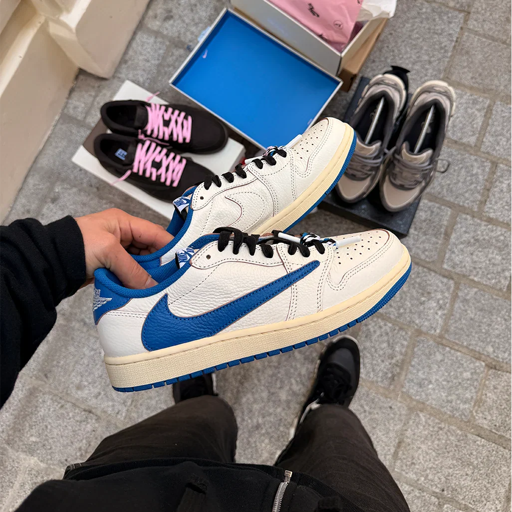 Air Jordan 1 Low x Travis Scott x Fragment Sail Military Blue roesports