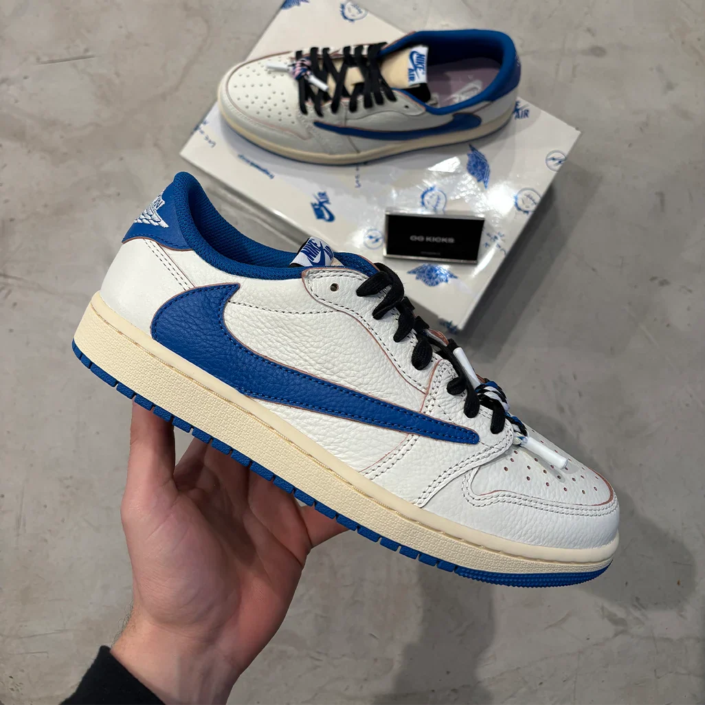 Air Jordan 1 Low x Travis Scott x Fragment Sail Military Blue roesports