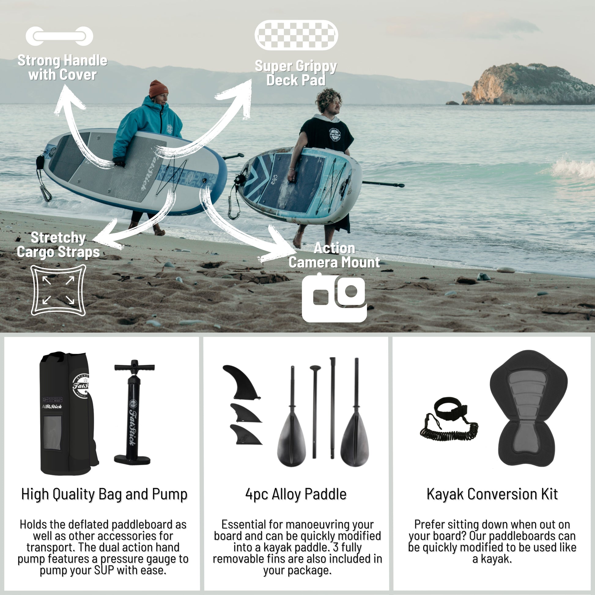 NEW 2026 AirStick 10'6 Inflatable Stand Up Paddle Board | SUP Package -