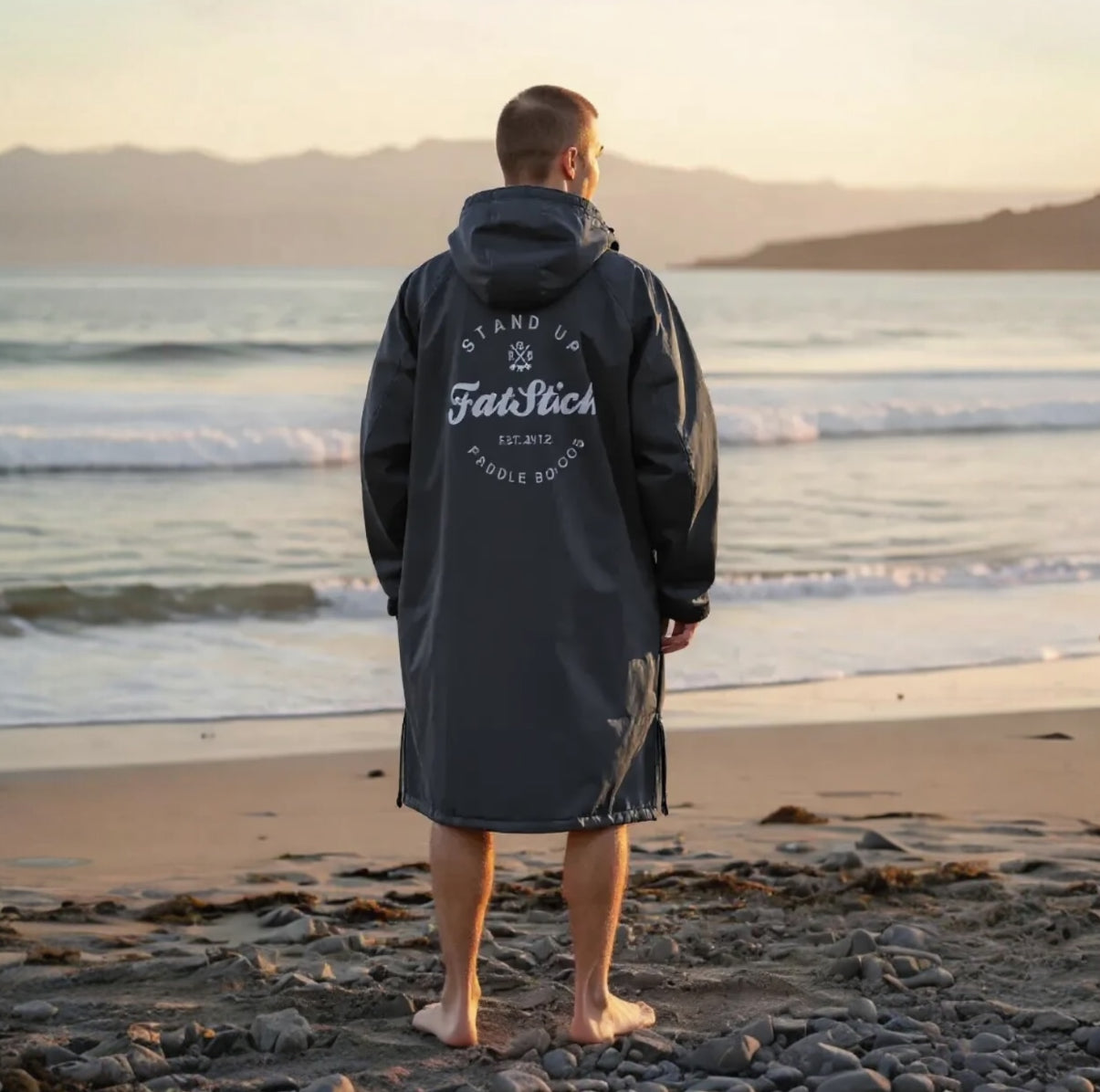 FREE BEANIE | Recycled Fleece Changing Robe “FatWrap” | Waterproof |Beach | Swimming | Surfing | Coat -