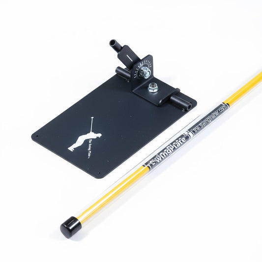 The Swing Plate® Golf Swing Trainer with Alignment Stick