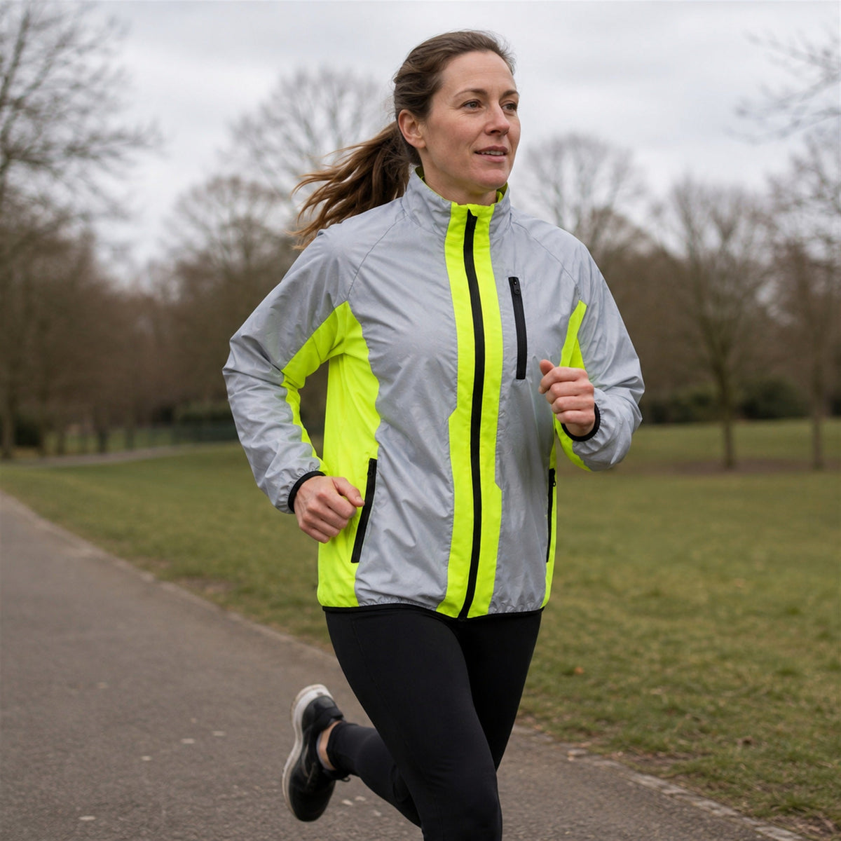Hi Vis Reflective Running and Cycling Jacket | Reflective and Yellow