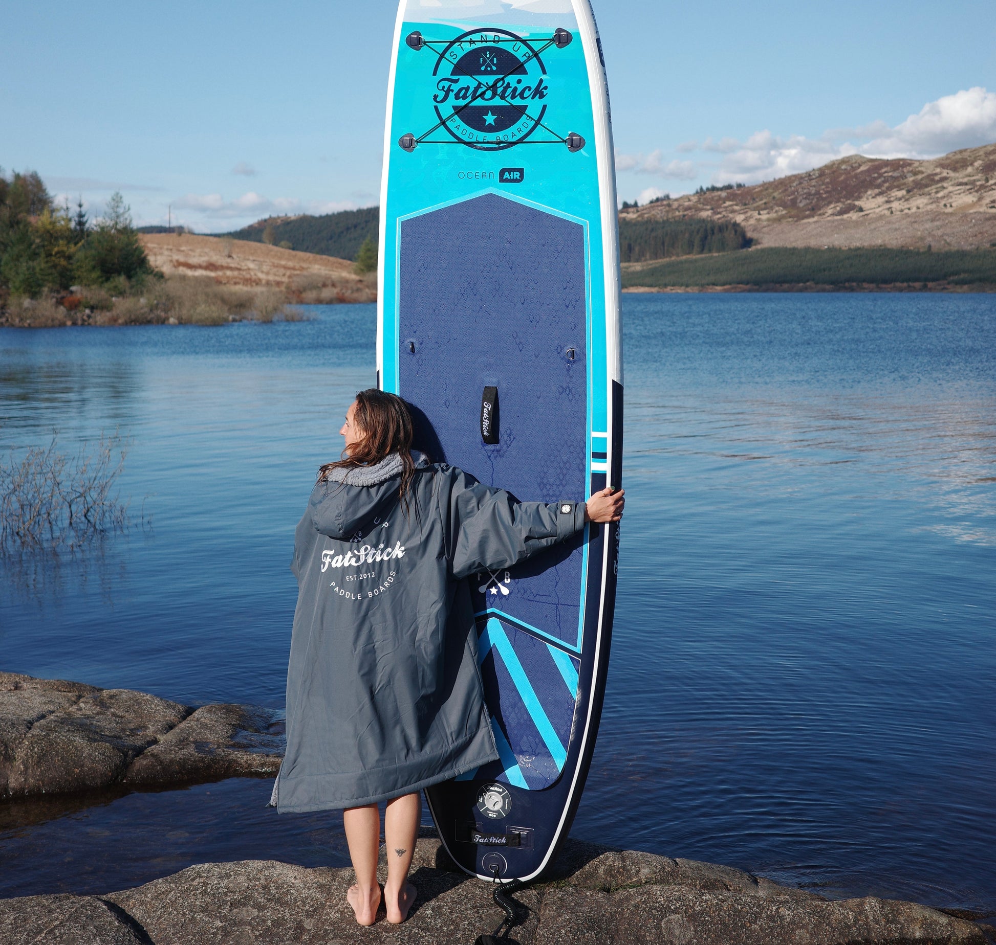 FREE BEANIE | Recycled Fleece Changing Robe “FatWrap” | Waterproof |Beach | Swimming | Surfing | Coat -