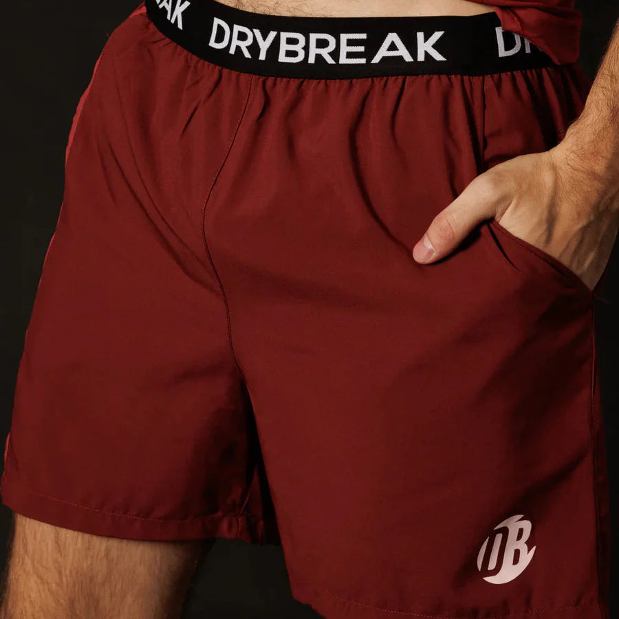 Men's Advanced Short Drybreak Wine - Roesports