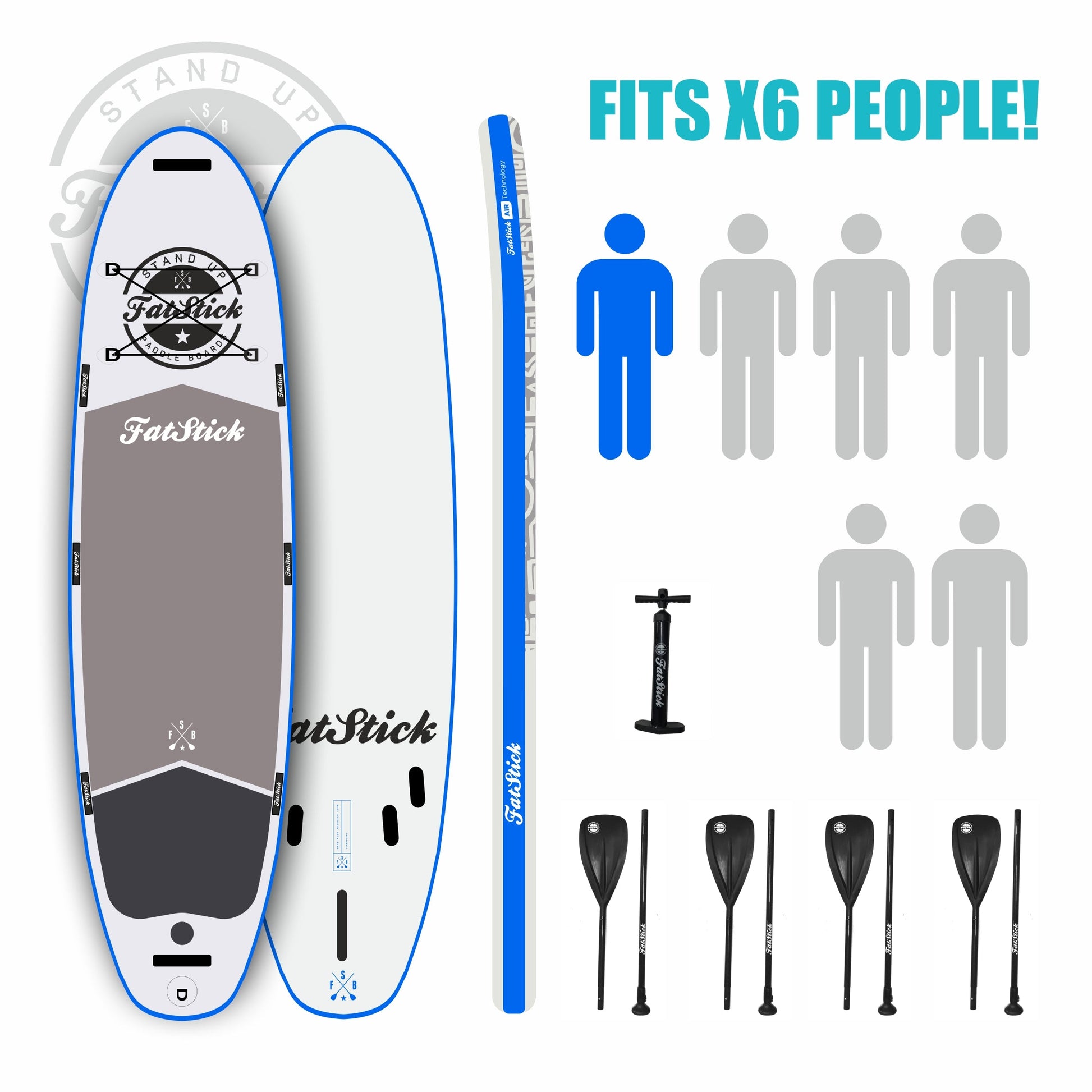 XL Giant FatStick Paddle Board Package | Fleet | Hire -