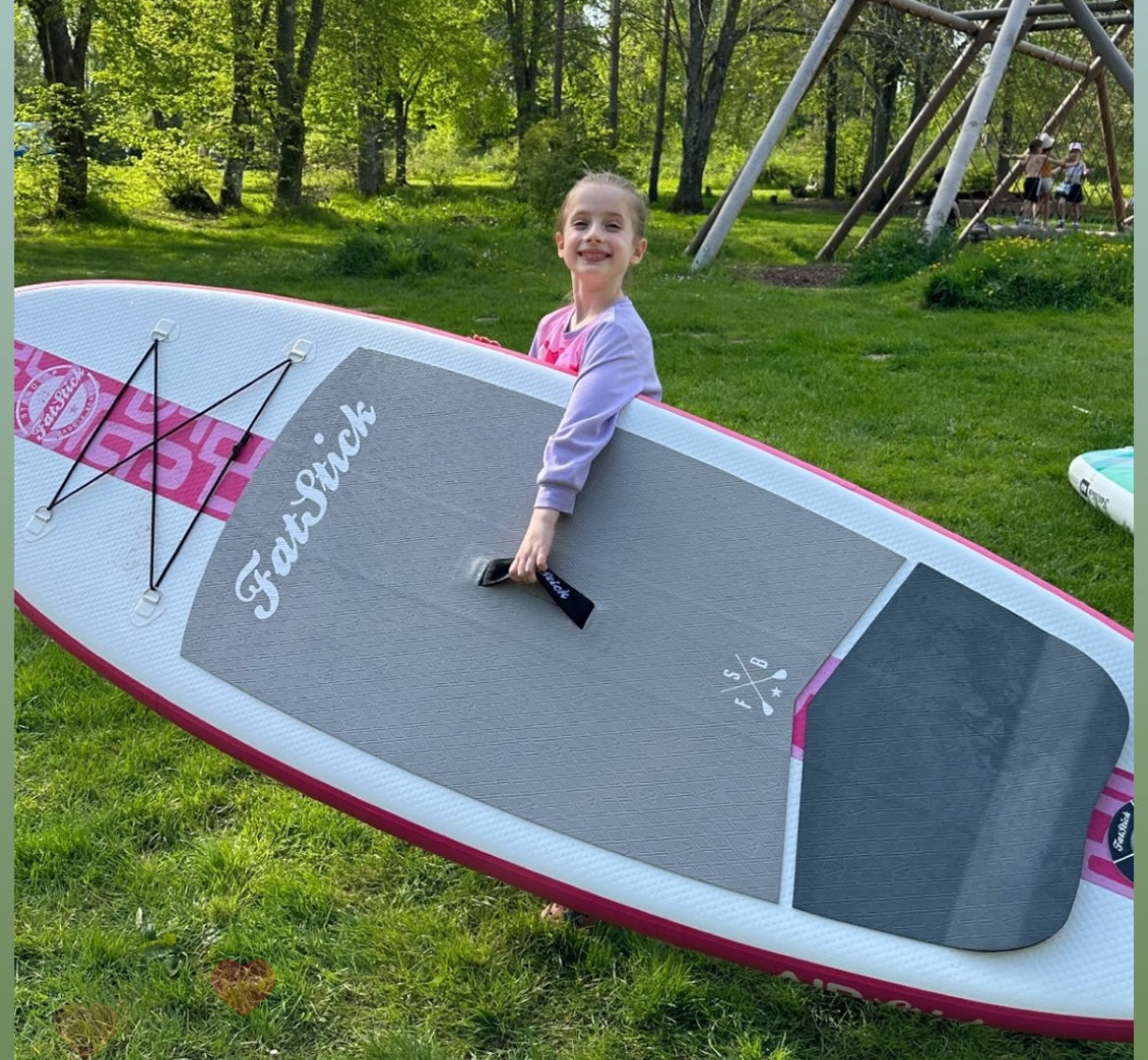 Kids 7’6 GromStick Inflatable Stand Up Paddle Board Package | Childs -