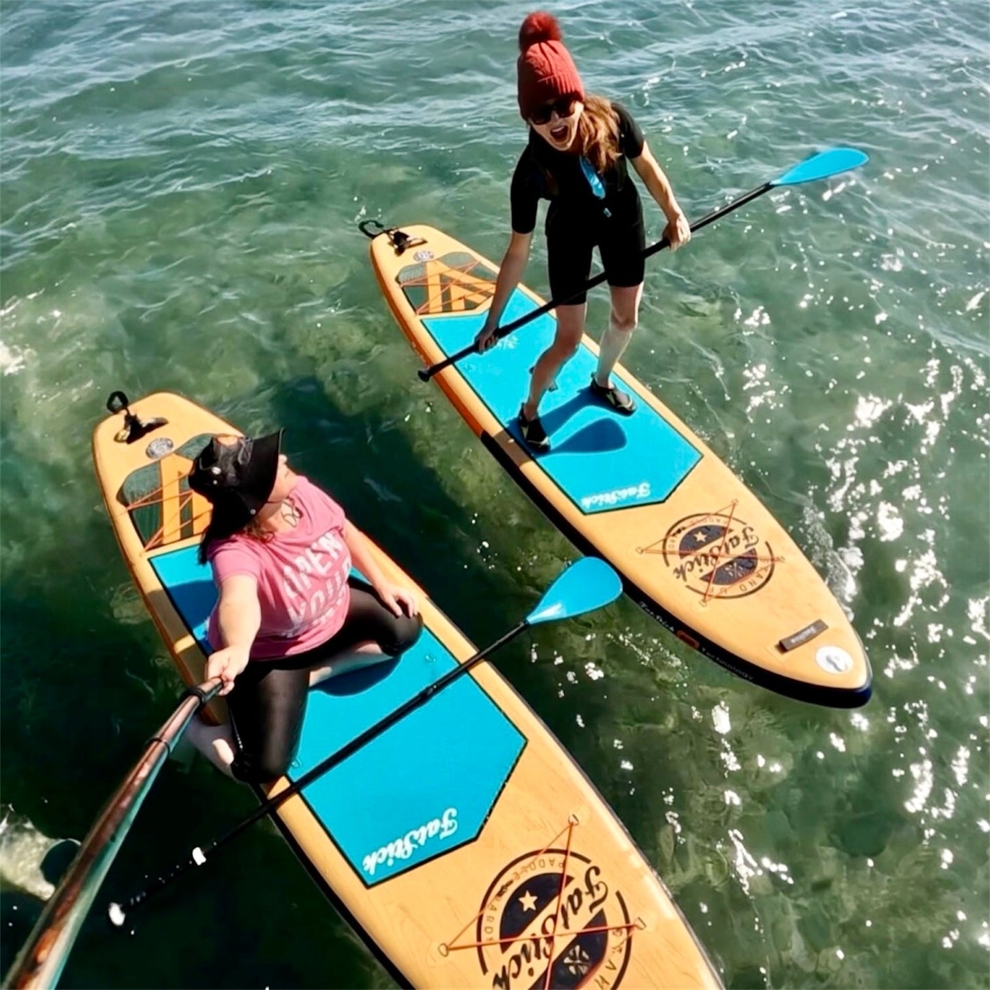 Wooden Menace 11'2 Inflatable Paddle Board | SUP With Seat -
