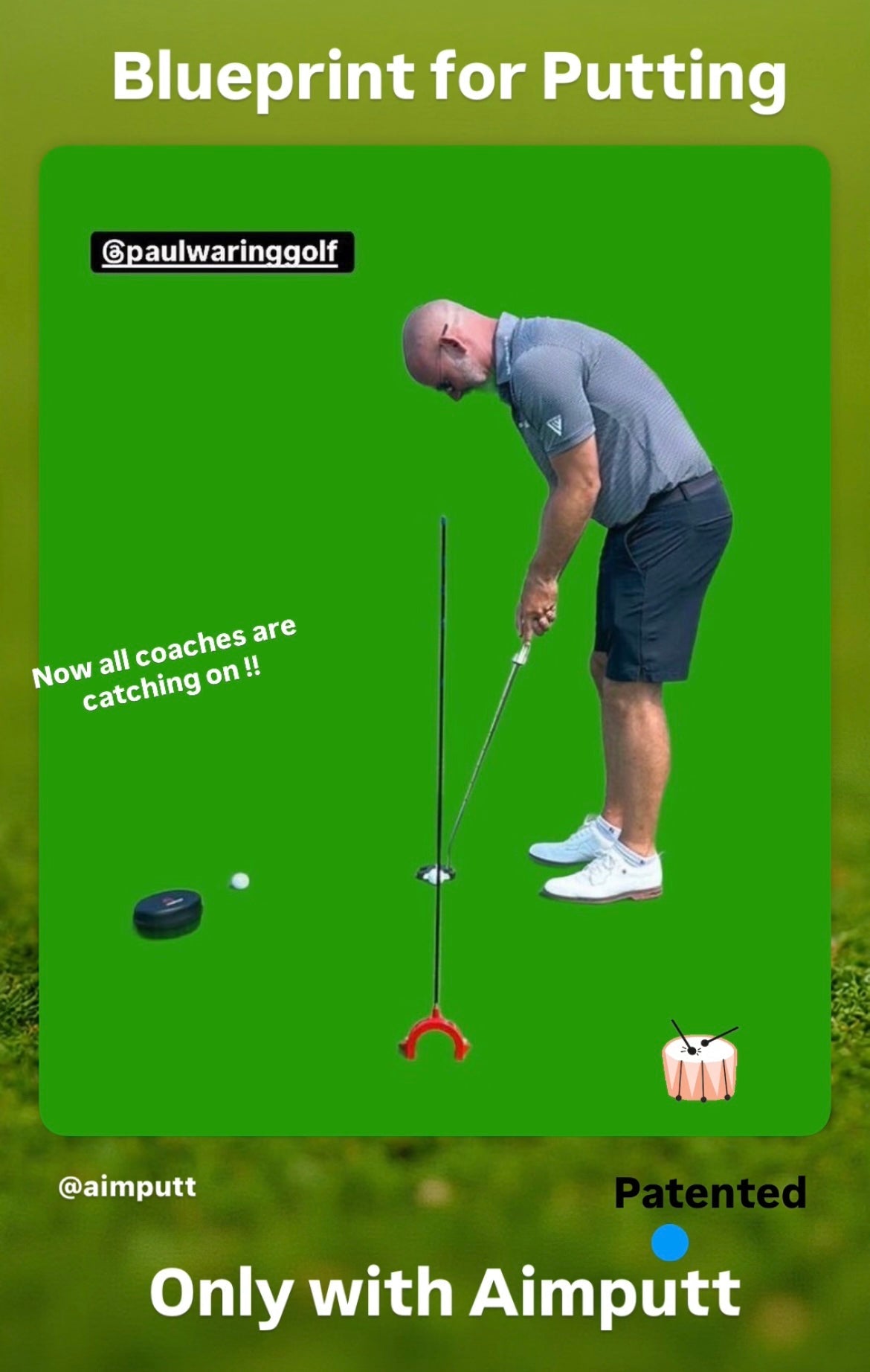 The Aimputt Trainer and The Golf Worm package.