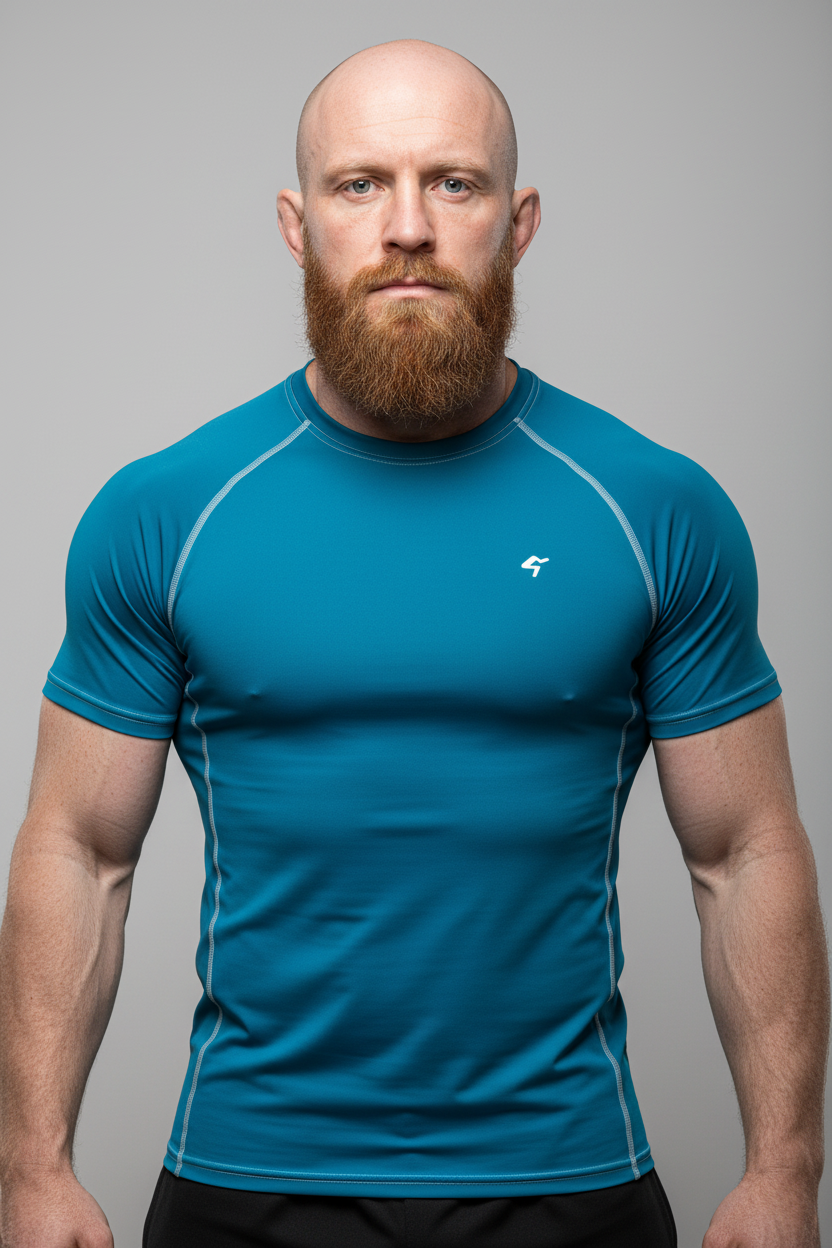 GymBum UK Blue Steel Combat Rash Guard - Roesports