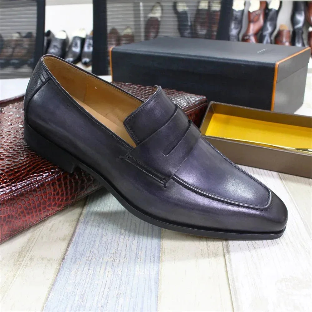 Slip-On Loafers for Men - Premium Leather Shoes (Weddings, Formal Events) roesports