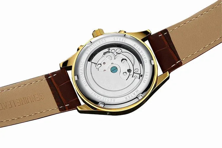 Top Brand Luxury Men's Automatic Watch - Waterproof Sport Mechanical Tourbillon Hollow Out Design - roesports