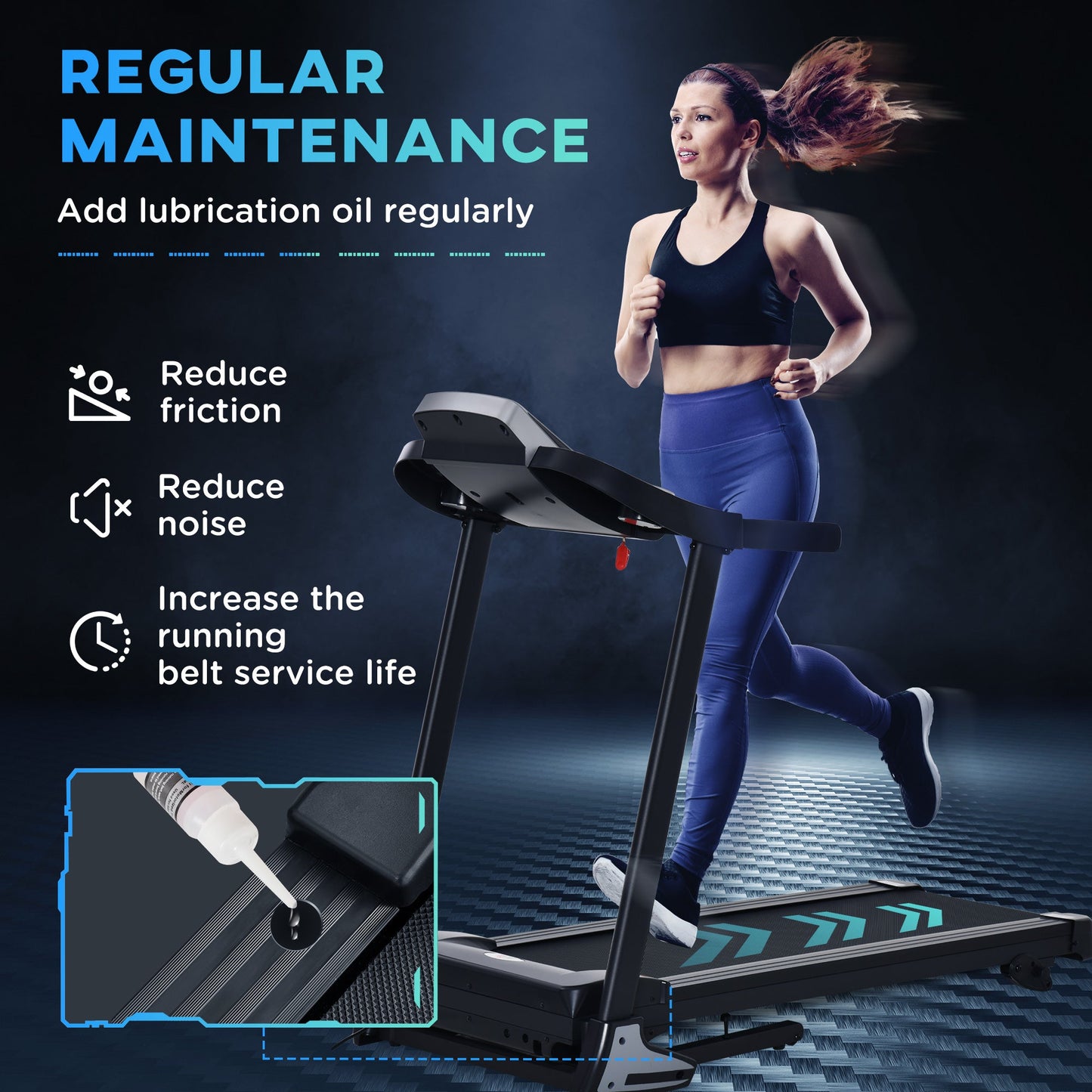 HOMCOM Folding Treadmill, 2.0HP Incline Treadmill Running Machine, 12.8 km/h, with LED Display, Manual Incline, 12 Preset Programs, Drink & Phone Holder for Home Gym Fitness -