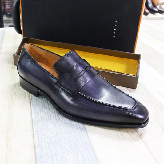 Slip-On Loafers for Men - Premium Leather Shoes (Weddings, Formal Events) roesports