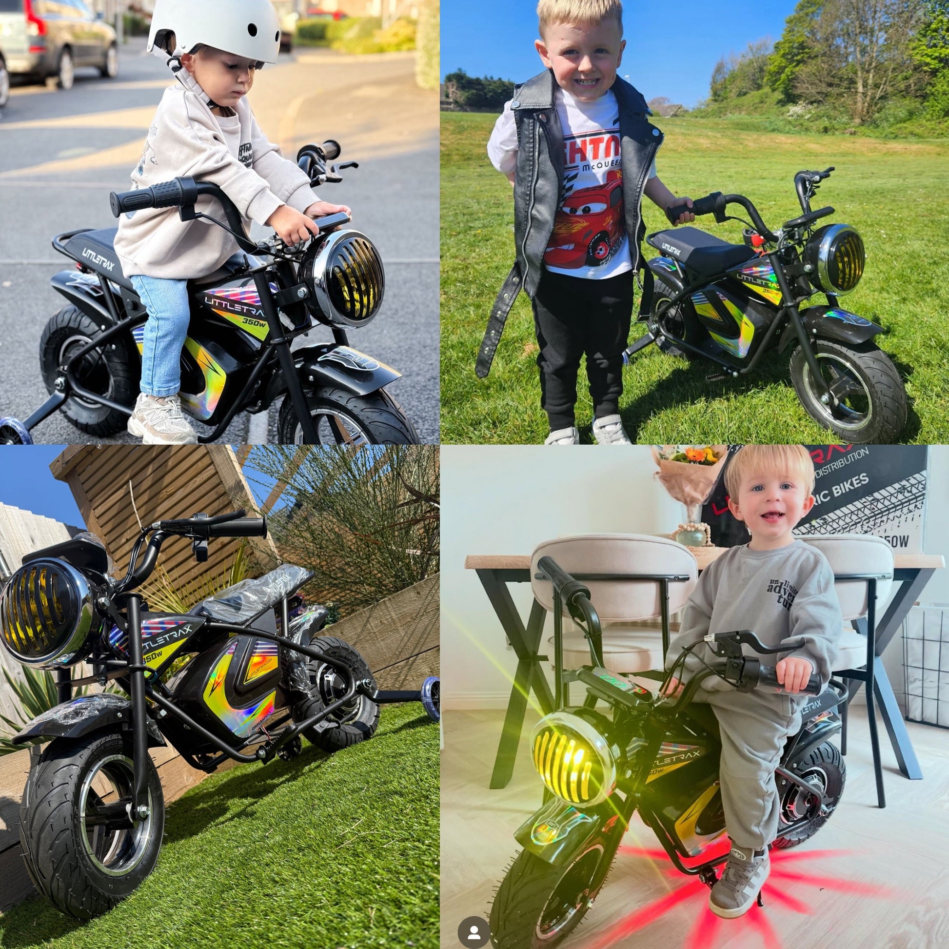 Littletrax 350W Kids Electric Bike for Ages 3 to 12 - Ride-On Motorbike - roesports