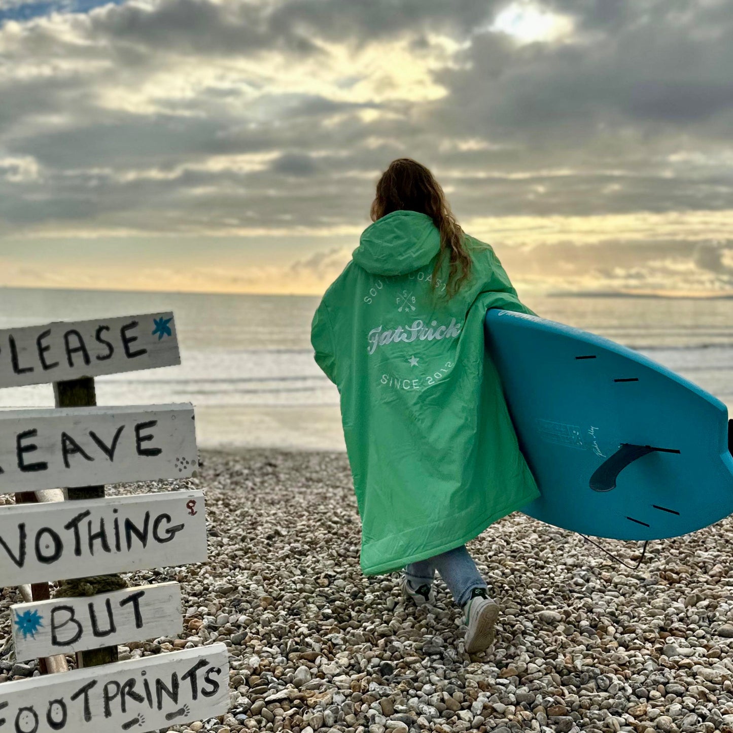 FREE BEANIE | Recycled Fleece Changing Robe “FatWrap” | Waterproof |Beach | Swimming | Surfing | Coat -