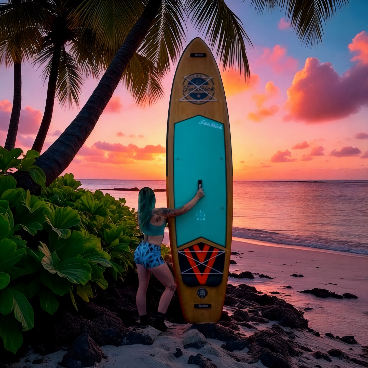 Wooden Menace 11'2 Inflatable Paddle Board | SUP With Seat -