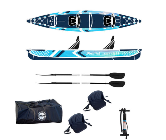 Inflatable 1 & 2 Person Drop Stitch Kayak Package | Canoe | iKayak -