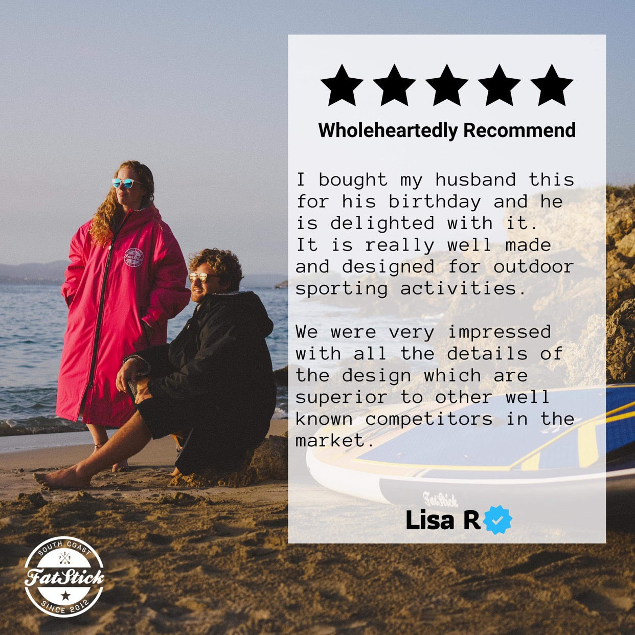FREE BEANIE | Recycled Fleece Changing Robe “FatWrap” | Waterproof |Beach | Swimming | Surfing | Coat -