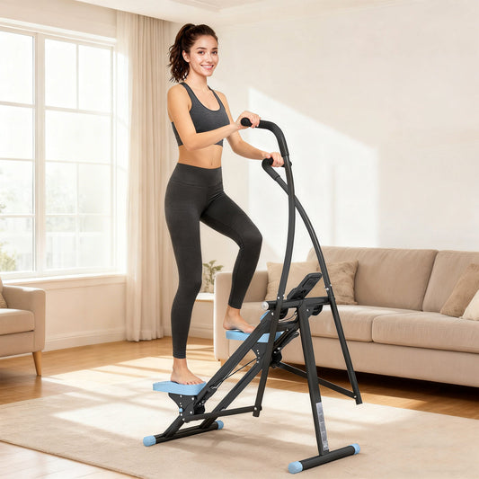 SPORTNOW Stair Stepper for Home Gym Exercise, Vertical Climber Machine with LCD Monitor & Adjustable Pedals for Workout -