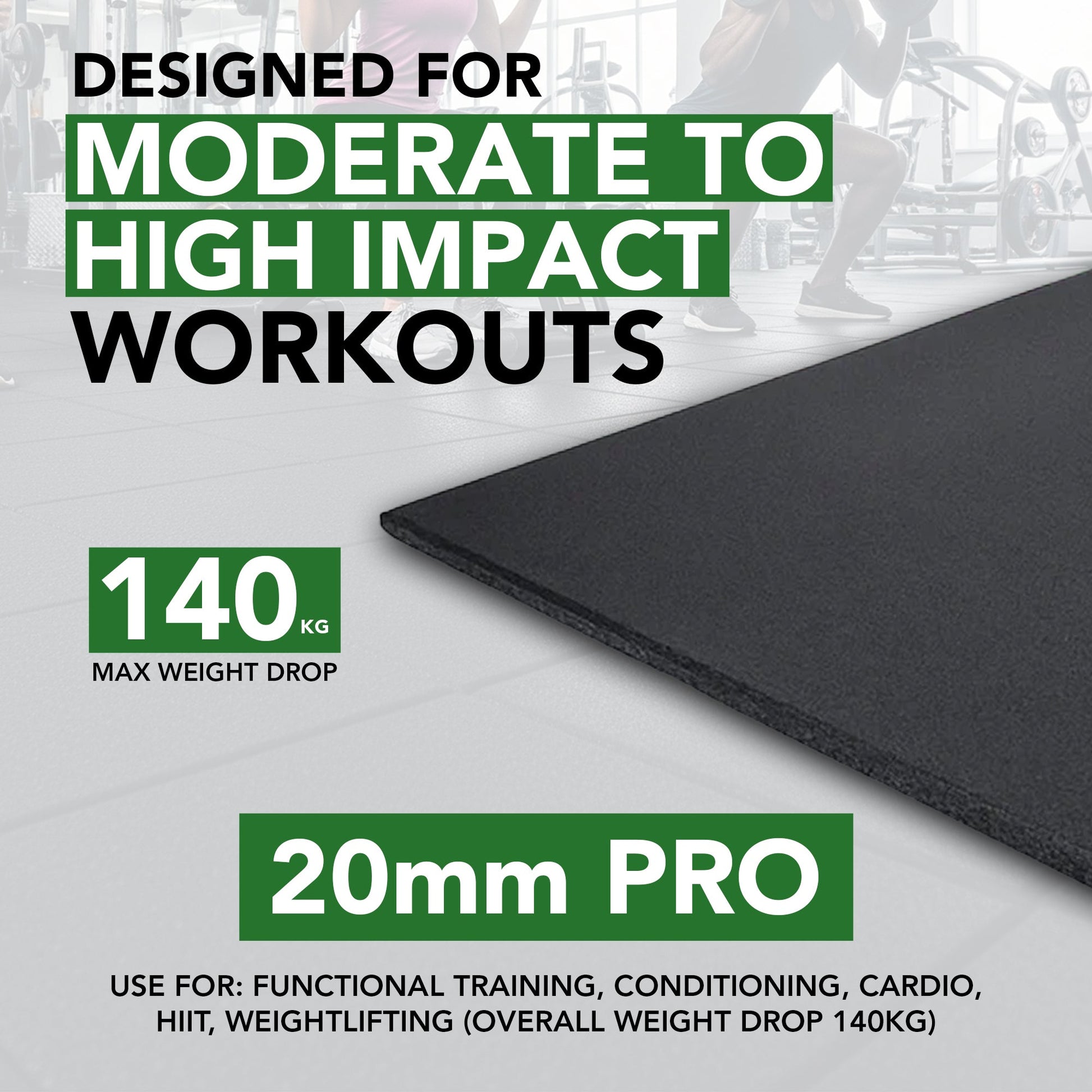 20mm Heavy-Duty Rubber Gym Flooring with Smooth Top – UK’s Best Rated - roesports