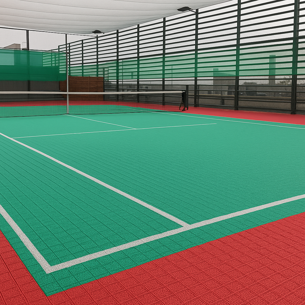 Tennis Court System for Singles with Court Markings Included - roesports
