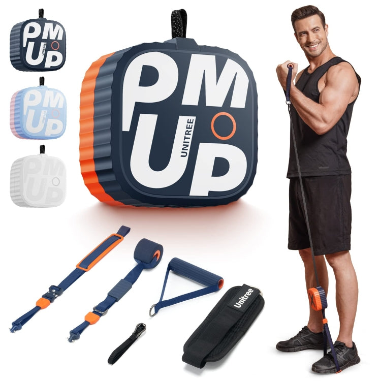 Unitree Pump Portable Home Gym Pump 4.4-44lbs Adjustable Resistance Cable Machine, Pump(Blue Orange) - Roesports